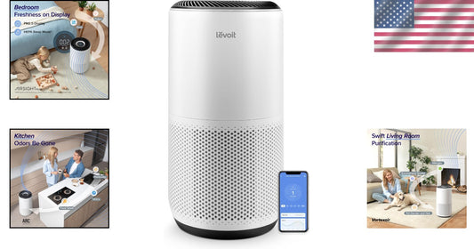 Automatic Air Purifier with Sleep Mode - Smart WiFi & Voice Control Capability