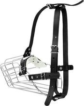 Load image into Gallery viewer, Comfortable Wire Basket Muzzle for Large Dogs - Ideal for Grooming &amp; Outdoor Use