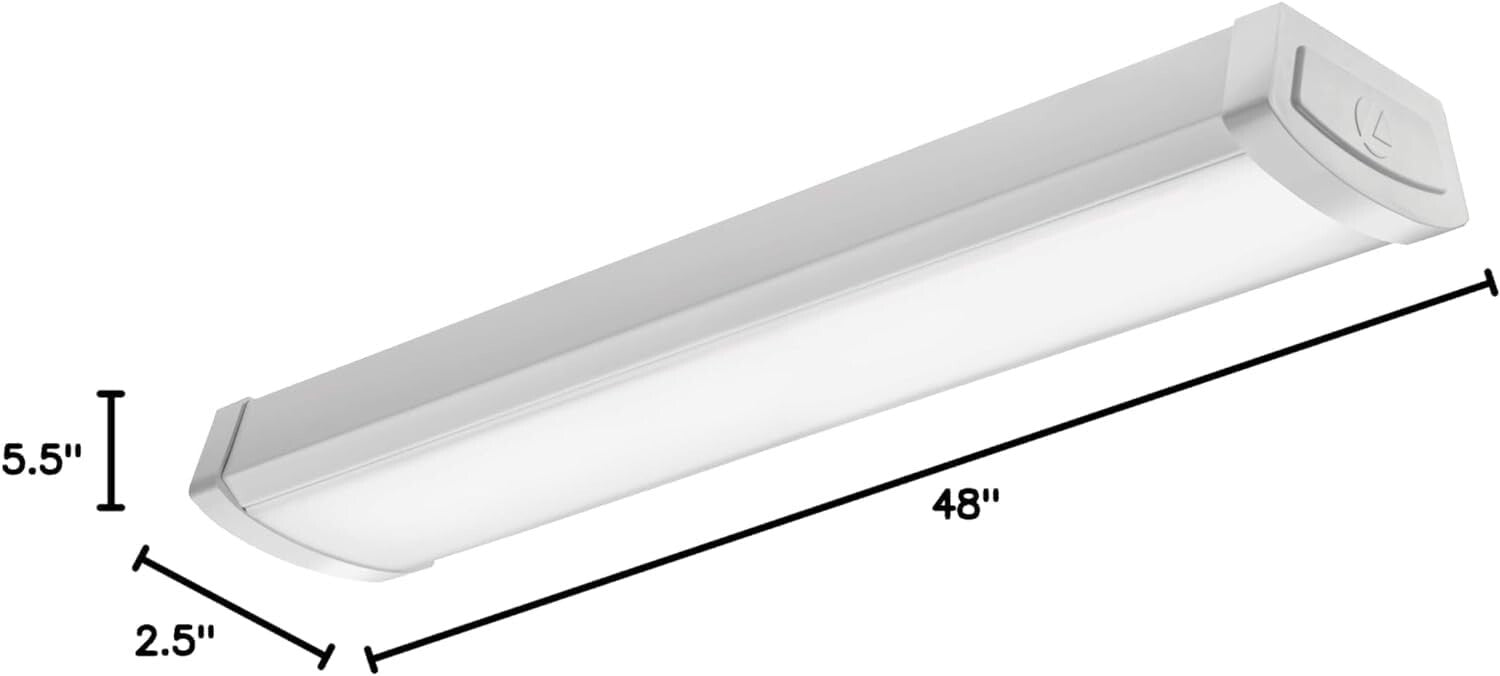 Versatile 48-Inch LED Ceiling Light - Cool White Flush Mount for Modern Spaces