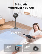 Load image into Gallery viewer, Quiet 42" Oscillating Standing Fan with DC Motor - 9 Speeds &amp; Remote Control