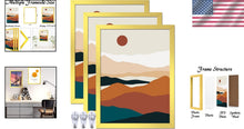 Load image into Gallery viewer, 3-Pack 18x24 Gold Frames - Lightweight, Scratch-Resistant with Modern Design