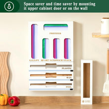 Load image into Gallery viewer, Space-Saving Bamboo Baggie &amp; Wrap Organizer with Slide Cutter for Neat Drawers