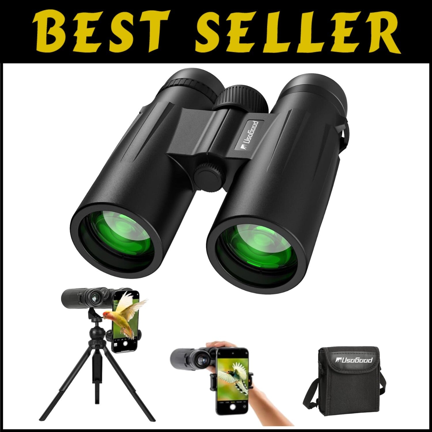 Advanced 12x42 Binoculars for Adults - Waterproof with High Clarity and Tripod