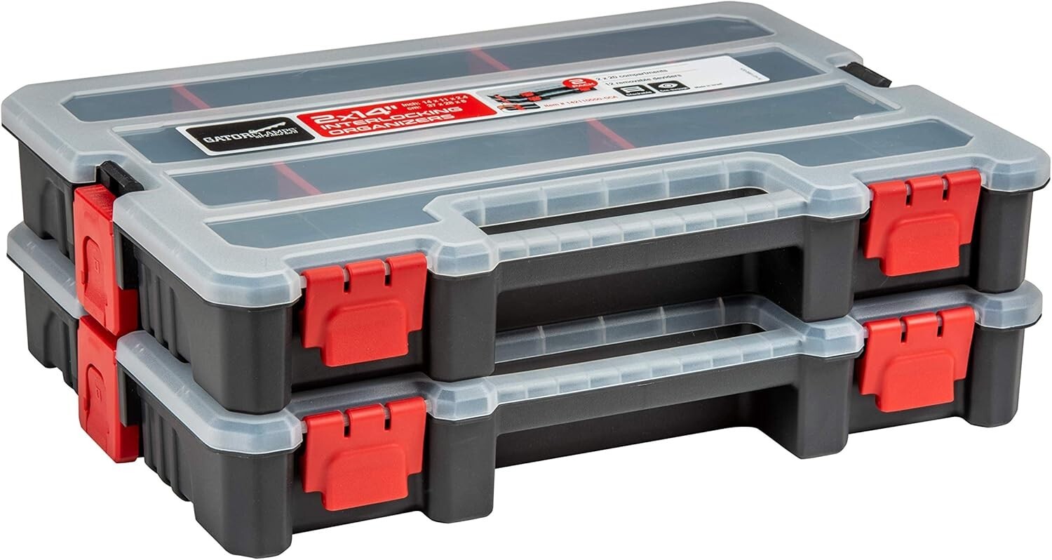 Heavy-Duty 20-Compartment Small Parts Storage Box – Perfect for Garage & Crafts