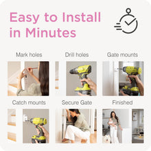 Load image into Gallery viewer, Retractable Baby Gate 33" Tall x 55" Wide - Indoor &amp; Outdoor Safety Solution