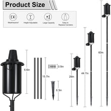 Load image into Gallery viewer, 6-Pack Stylish 16 oz Citronella Torches - Adjustable Height for Outdoor Elegance
