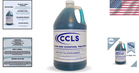 Eco-Friendly Septic Tank Additive: 1-Gallon Non-Corrosive and Odor-Free Formula
