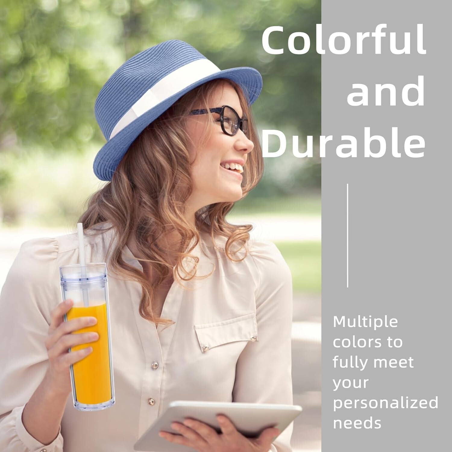 Bulk 10 Pack of Insulated 16oz Acrylic Tumblers with Straw & Lid - Clear Design