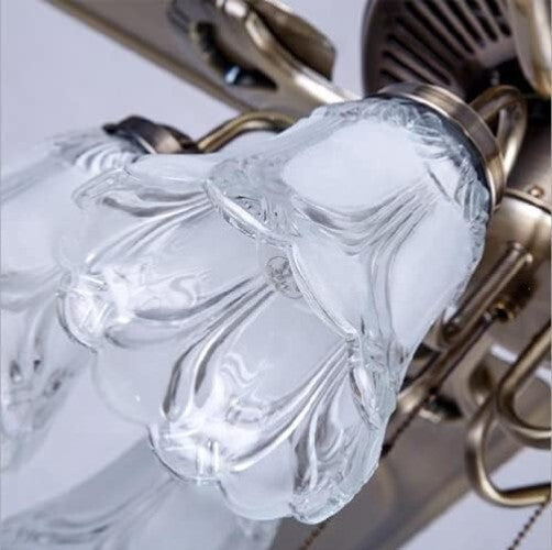 Clear & Frosted Glass Ceiling Fan Light Covers - Pack of 4, Transitional Style