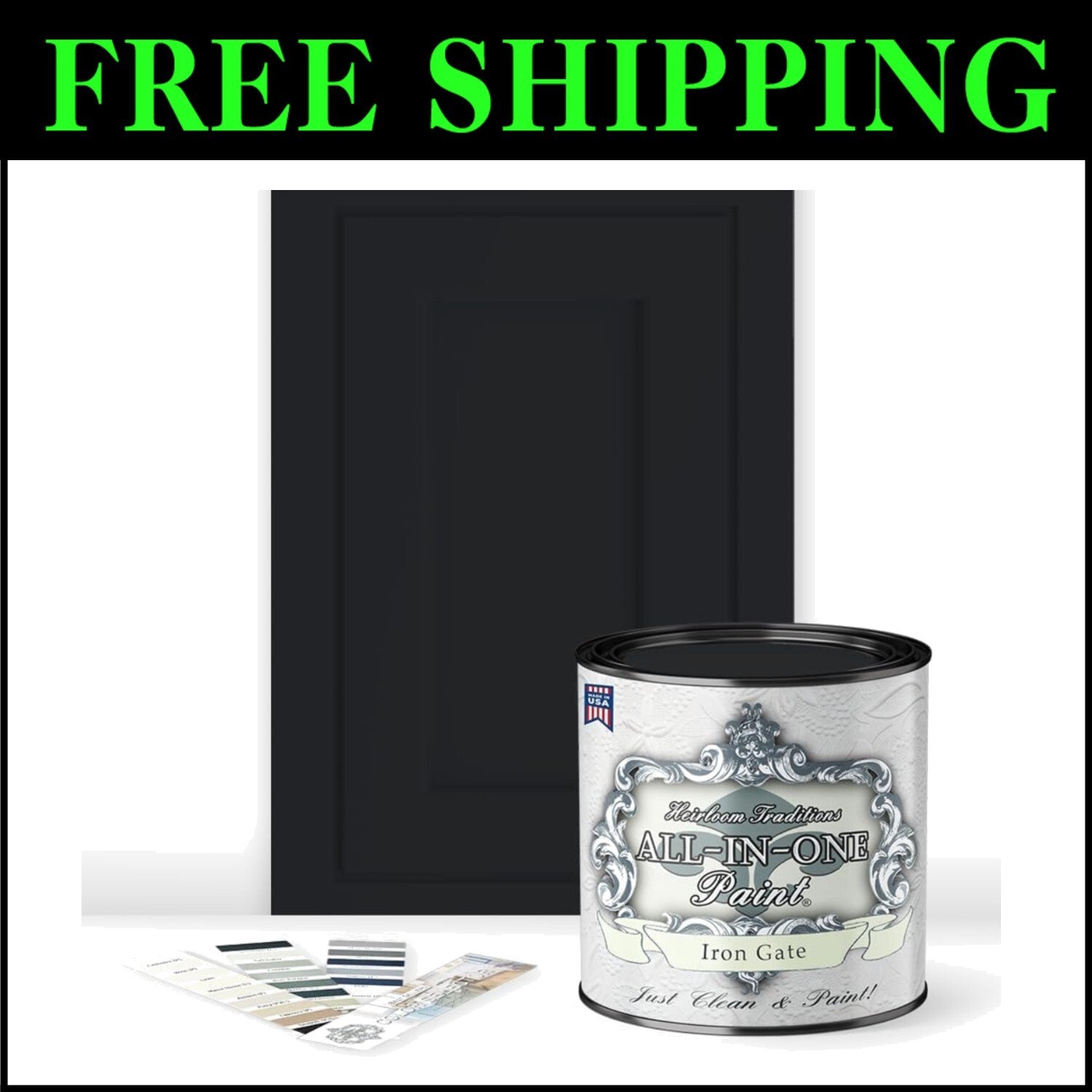 All-in-One Waterproof Paint - Matte Finish for Interior/Exterior Use, Iron Gate