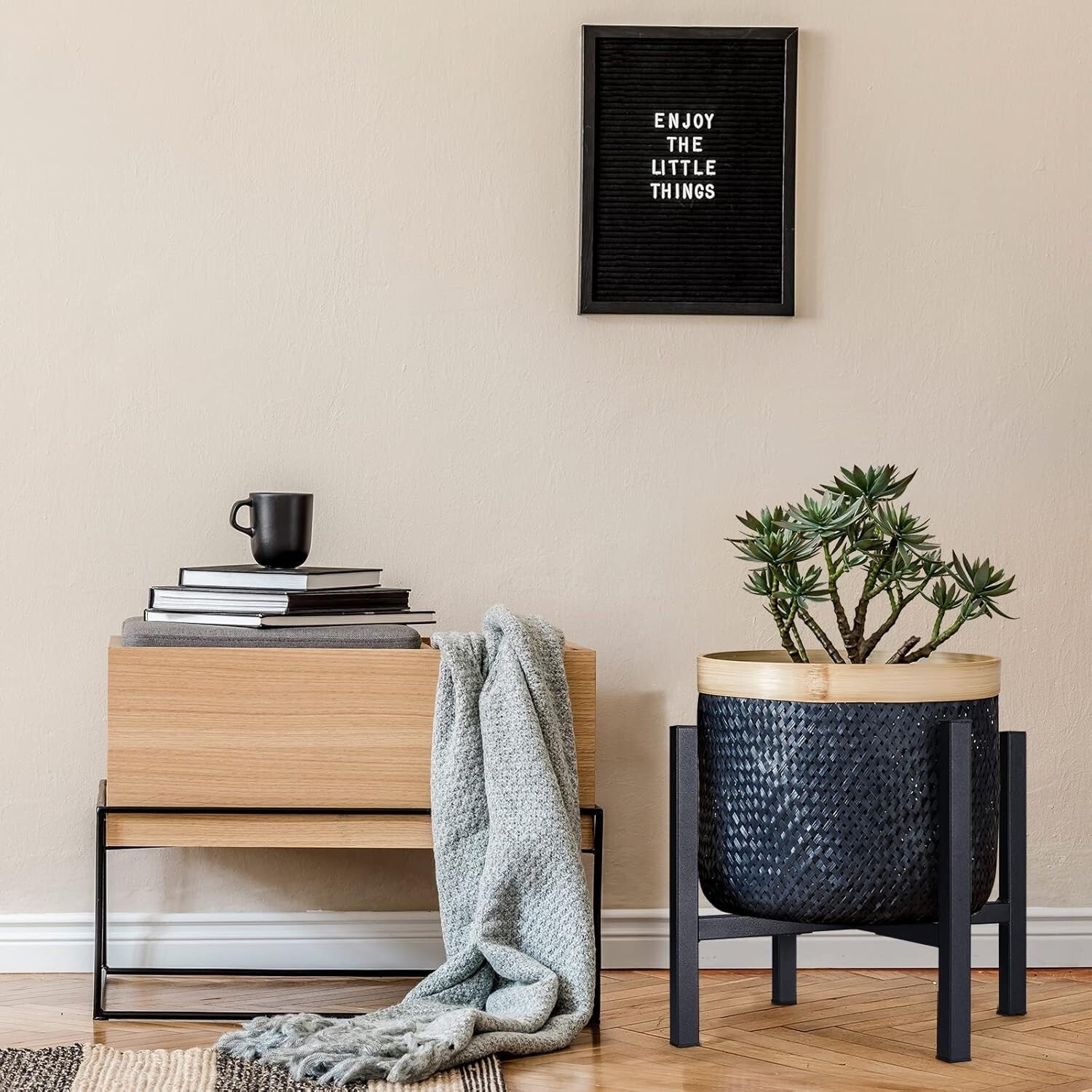 2 Pack Heavy-Duty Adjustable Metal Plant Stand for Large Pots - Supports 300 lbs