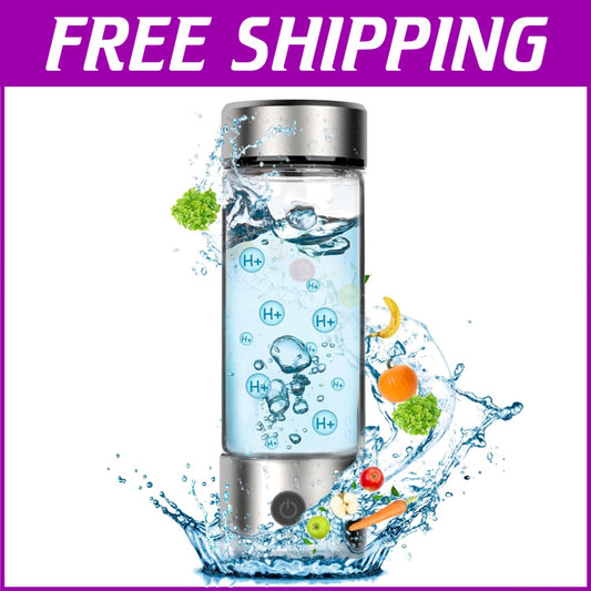 Rechargeable Hydrogen Water Bottle - Quick Electrolysis for Health Benefits