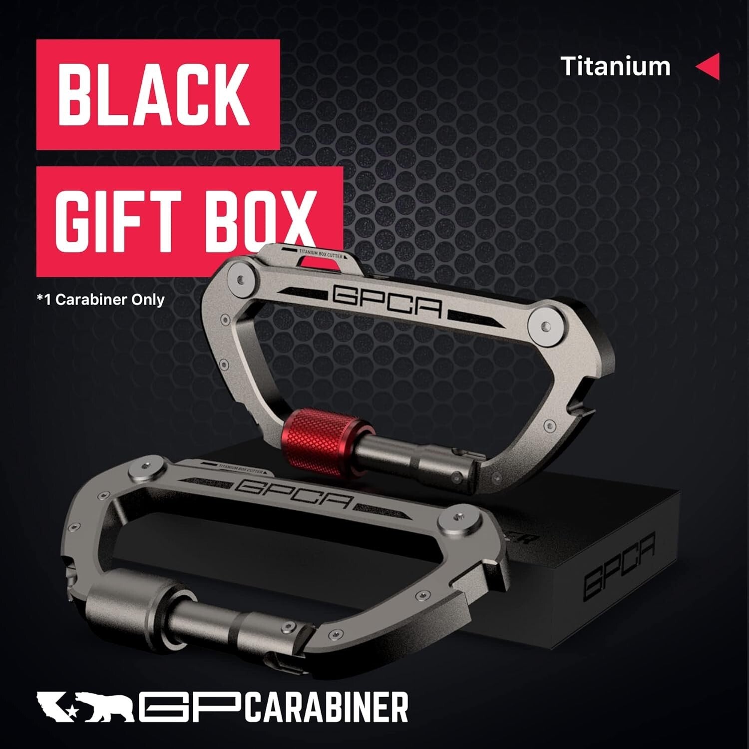 Durable One-Handed Operation Titanium Carabiner Keychain with Auto-Lock Feature