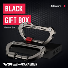 Load image into Gallery viewer, Durable One-Handed Operation Titanium Carabiner Keychain with Auto-Lock Feature