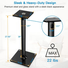 Load image into Gallery viewer, Durable Adjustable Speaker Stands with Cable Management - Perfect for Your Home