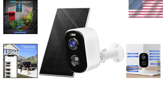 Wireless Outdoor Security Camera: 1080P Night Vision & AI Motion Alerts Included