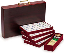 Load image into Gallery viewer, Classic Mahjong Game Set: 148 Scratch-Resistant Tiles in a Stylish Wooden Case