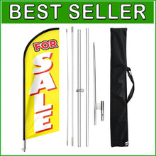 Load image into Gallery viewer, Weather-Resistant 11FT Swooper Flag Kit for Real Estate - Eye-Catching &amp; Sturdy