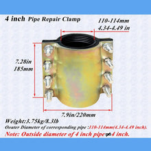 Load image into Gallery viewer, 4 inch Heavy-Duty Pipe Repair Clamp - Effortless Seal with Bronze Coating