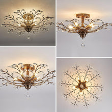 Load image into Gallery viewer, Modern Vintage 5-Light Crystal Chandelier - Perfect for Dining Room &amp; Kitchen