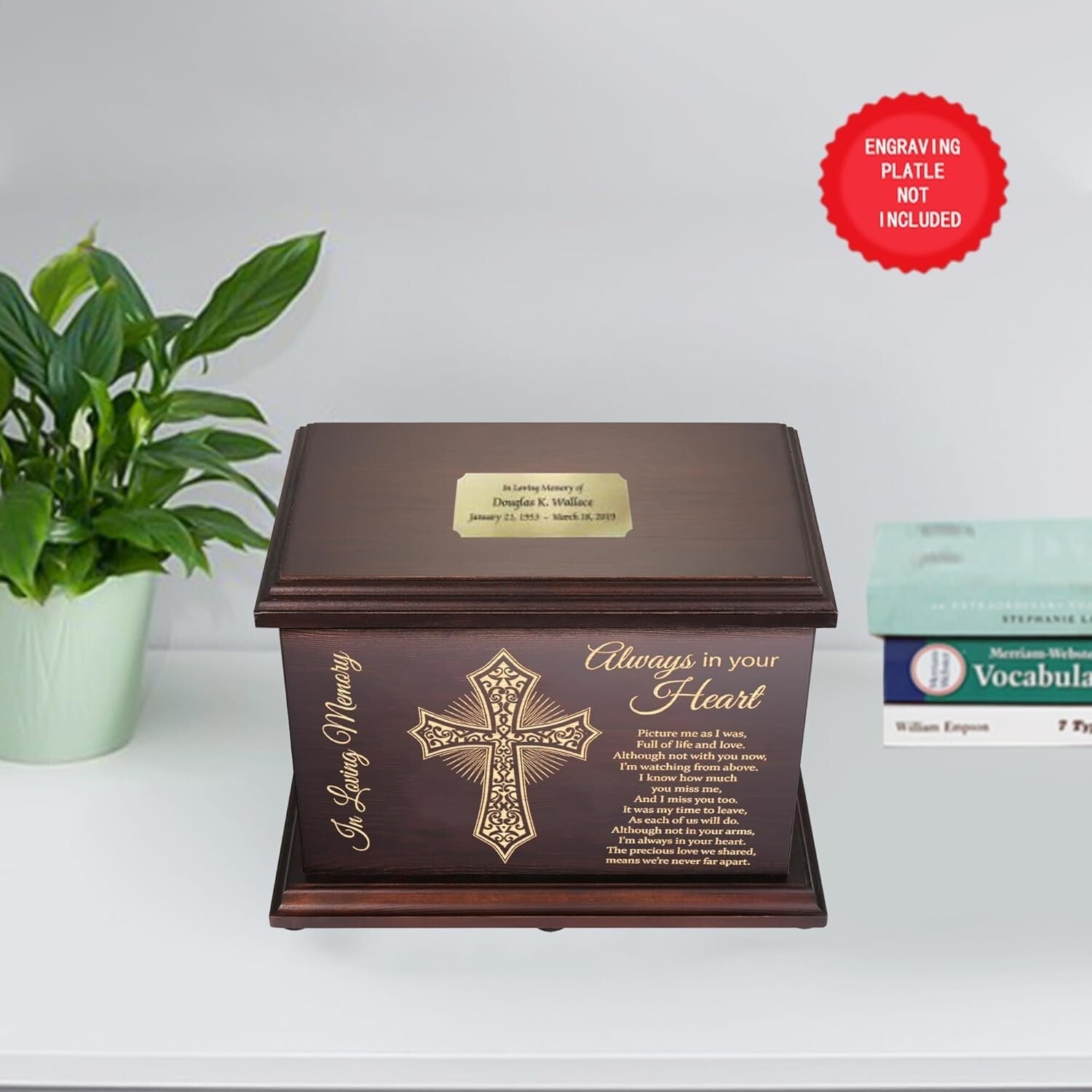 Stylish Burial Urn with Bottom Opening - 270 lbs Capacity, Perfect Memorial Gift