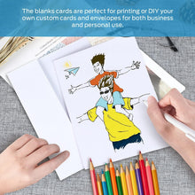 Load image into Gallery viewer, Versatile 200 Pack of A7 Blank Cards &amp; Envelopes - Ideal for Weddings &amp; Showers