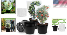 Load image into Gallery viewer, Garden Protection Bundle: 5 Reusable 12-Inch Pots with Reinforced Netting Covers