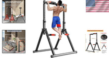 Load image into Gallery viewer, Multifunction Adjustable Pull Up Bar and Dip Station for Home &amp; Outdoor Training