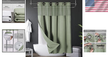 Load image into Gallery viewer, Hotel-Grade Heavy Duty Weiss Fabric Shower Curtain with Removable Liner, 71W 78L