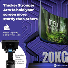 Load image into Gallery viewer, Heavy-Duty Aluminum Monitor Arm for UltraWide Displays - Supports up to 44 lbs