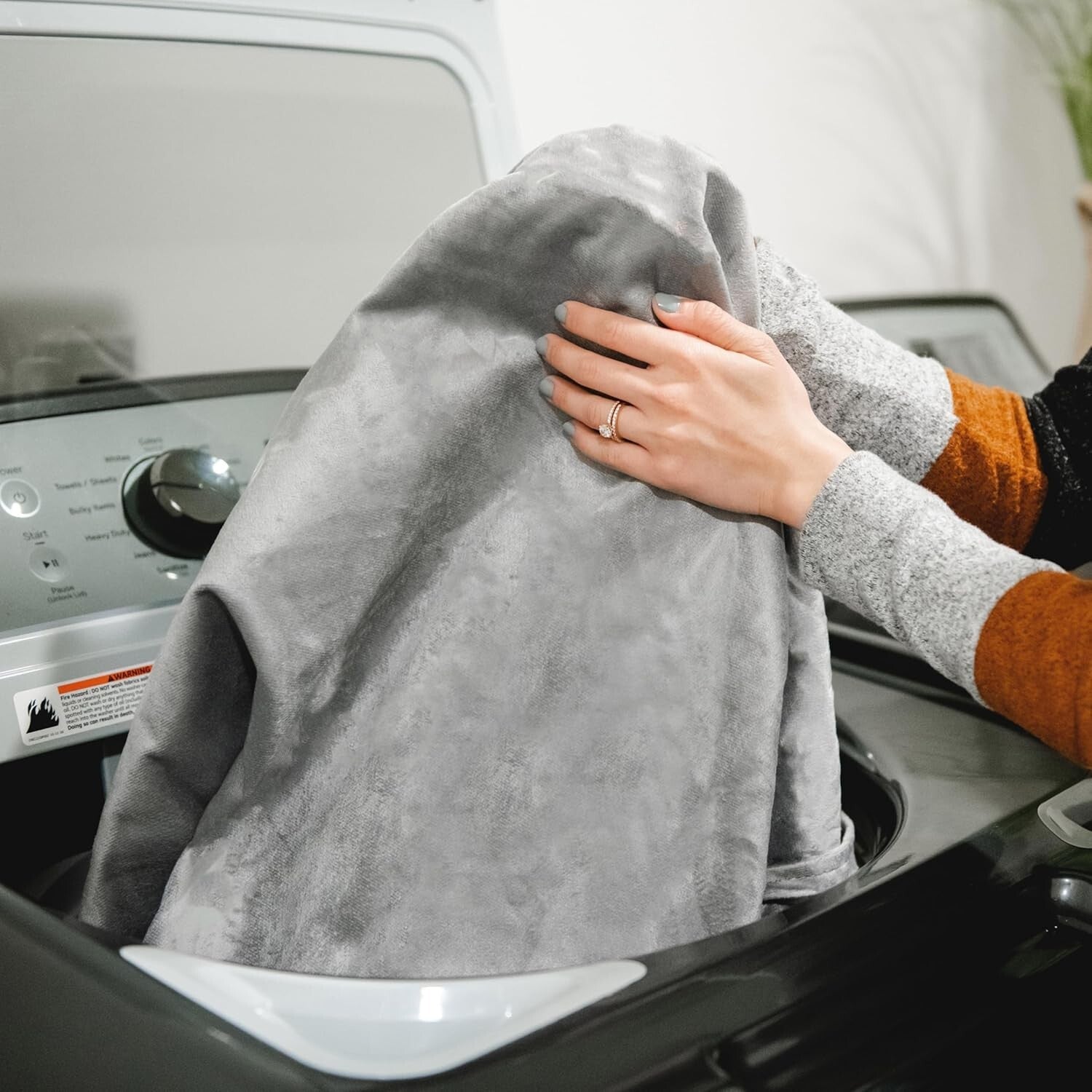 Fuf XXL 7-Foot Grey Foam Bean Bag Chair - Plush, Removable Cover For Comfort