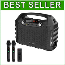 Load image into Gallery viewer, Powerful Bluetooth Karaoke Machine with UHF Mics - Ideal for Parties &amp; Teaching