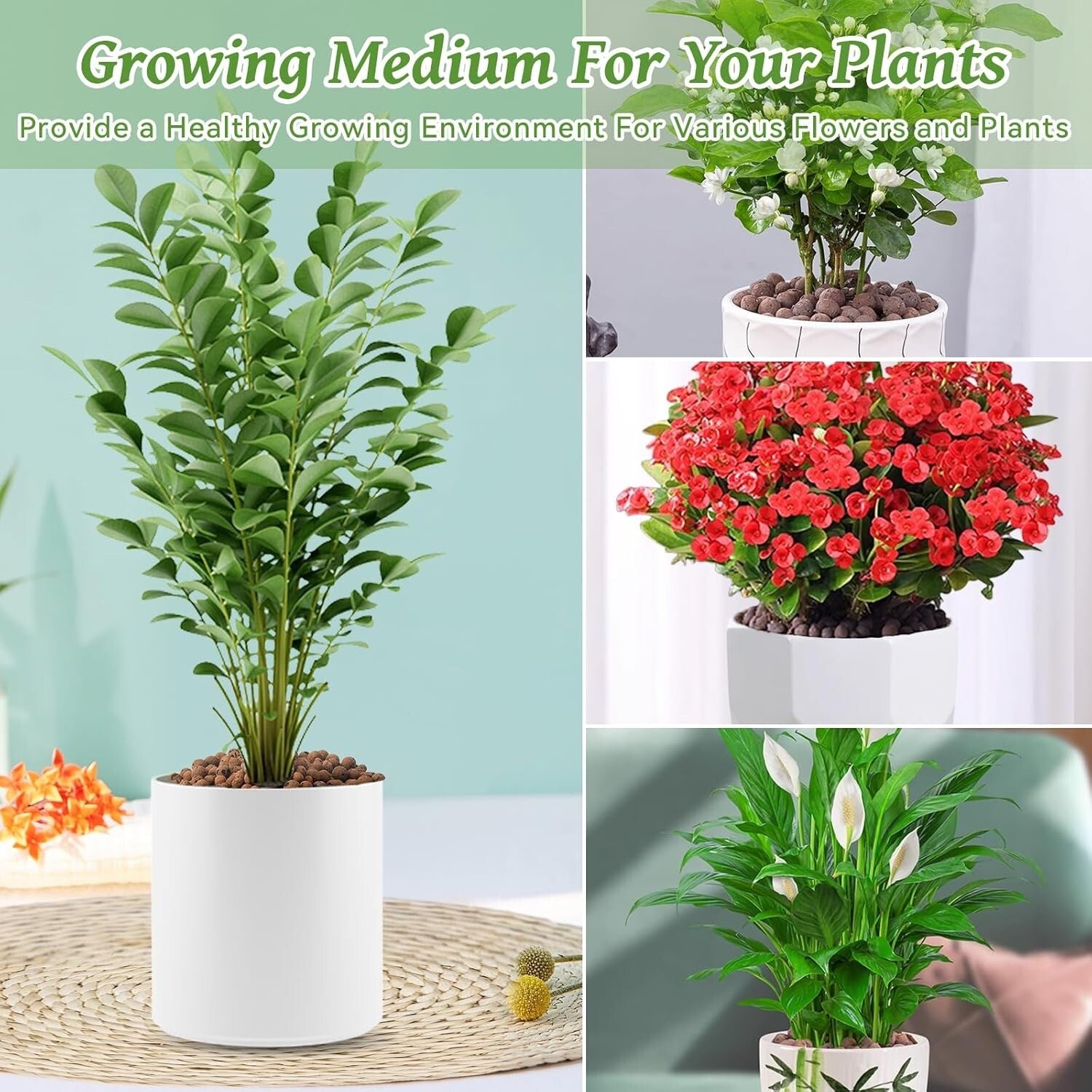 18 lbs Lightweight Organic Clay Pebbles - Ideal for Hydroponic Gardening