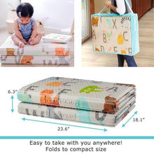 Load image into Gallery viewer, Portable 71"x71" ABC Padded Play Mat - Ideal for Tummy Time &amp; Growing Minds