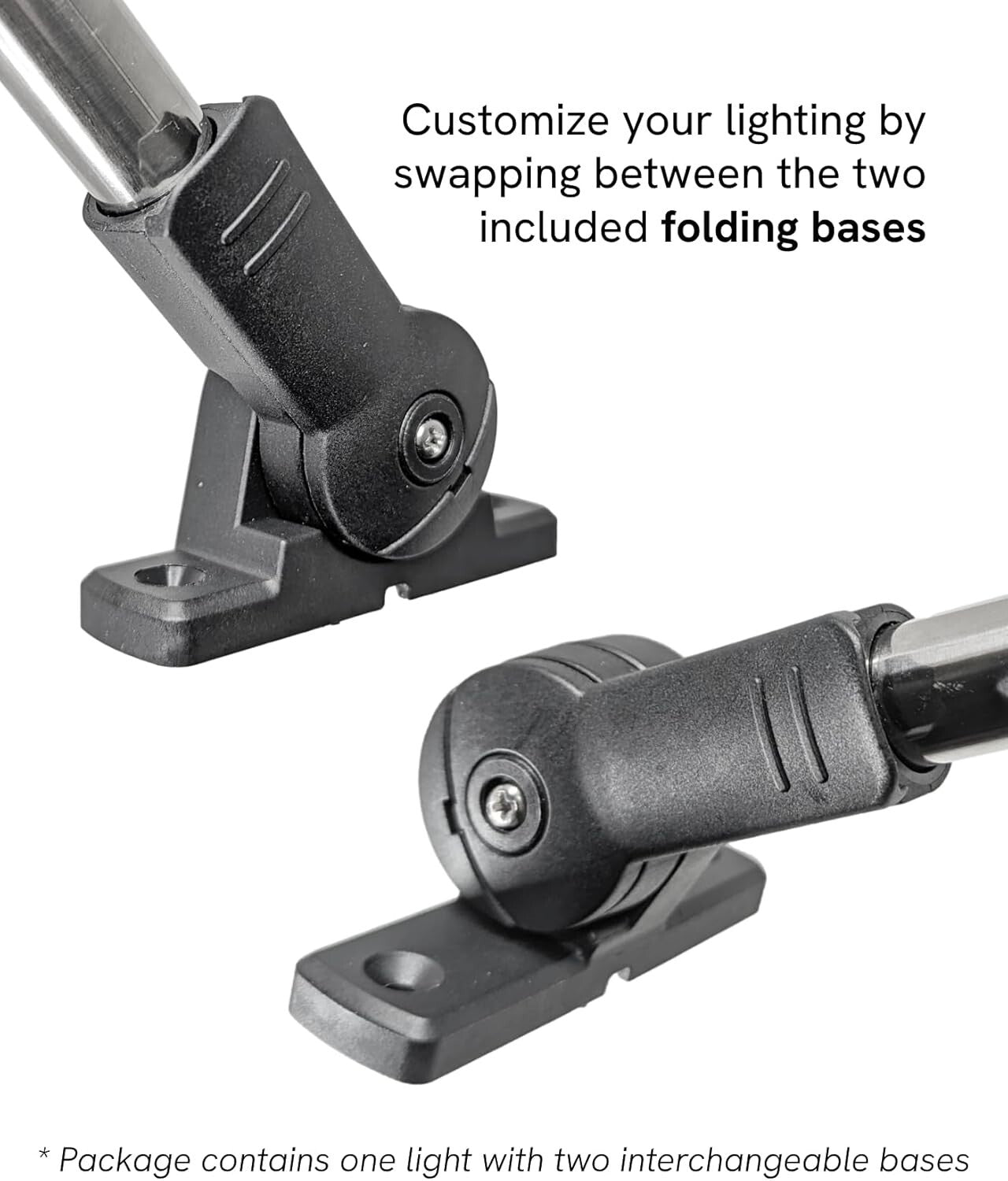 Exclusive 12V LED Anchor Light with Dual Adjustable Bases - Waterproof Design
