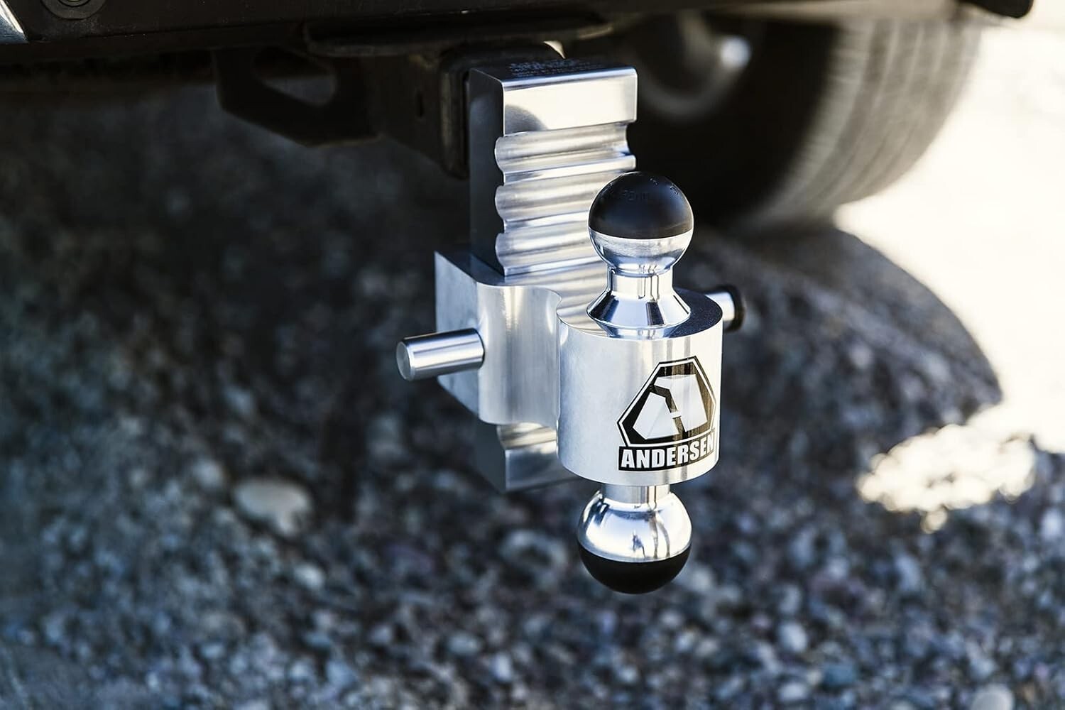 Adjustable Heavy Duty Trailer Hitch - 10" Rise/Drop with Dual Ball Receiver