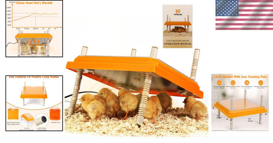 10" x 10" Chick Heating Plate for Poultry - Safe and Effective Brooder Solution