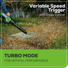 Load image into Gallery viewer, 13" 60V Cordless Trimmer &amp; 540 CFM Leaf Blower Combo Kit – No Maintenance Needed