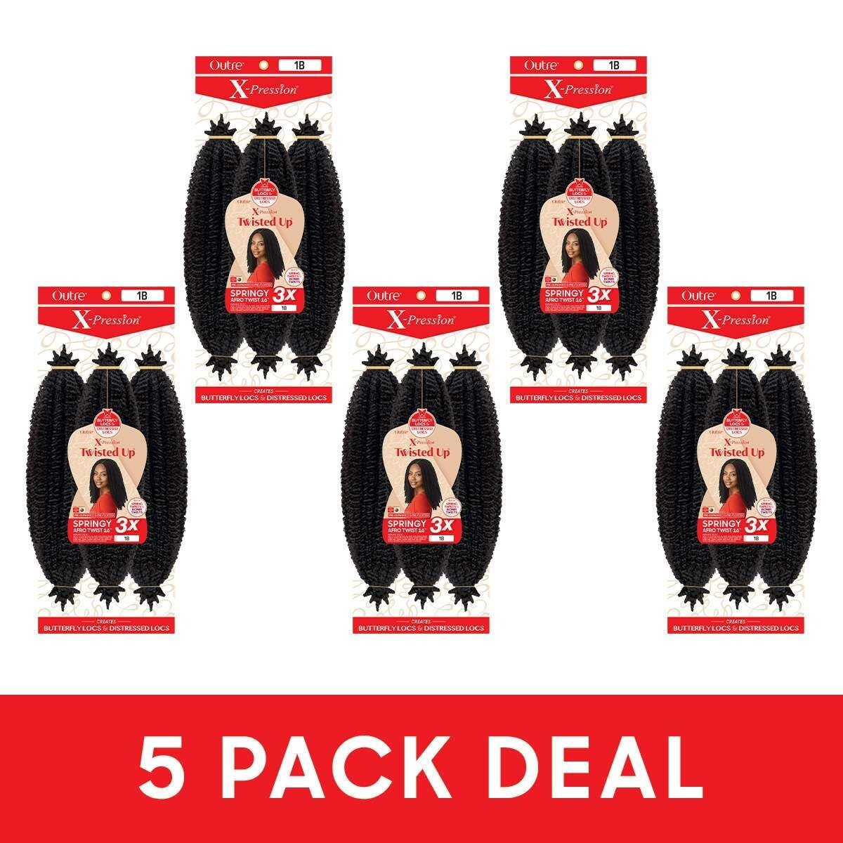 Soft Texture 16-Inch Dark Brown 2 Twisted Up Hair Extensions - X-Pression 5-Pack