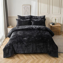 Load image into Gallery viewer, Luxurious Lightweight Queen Comforter Set - Distressed Velvet &amp; Soft Microfiber