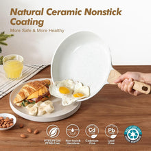 Load image into Gallery viewer, Lightweight Non-Toxic Frying Pans with Easy Clean Ceramic Coating - 3-Piece Set