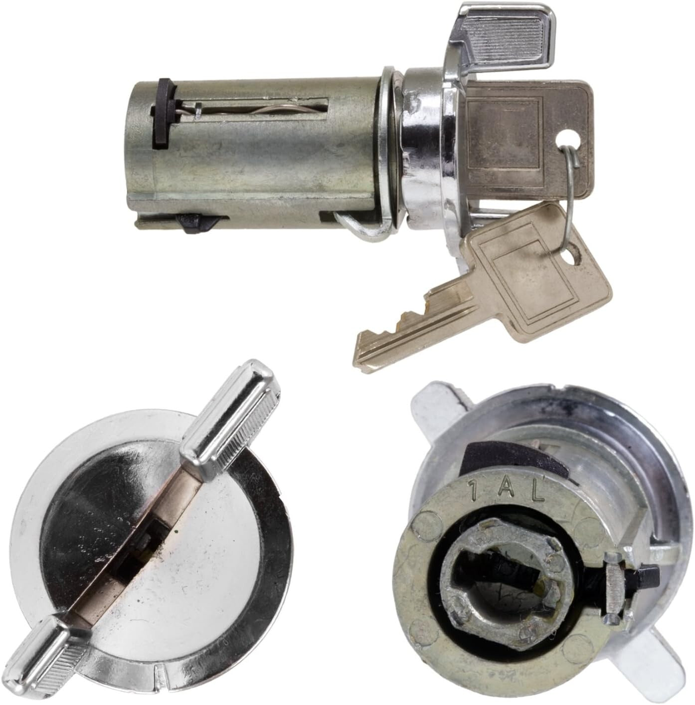 Professional Silver Ignition Lock Cylinder with Key - Premium Replacement Part