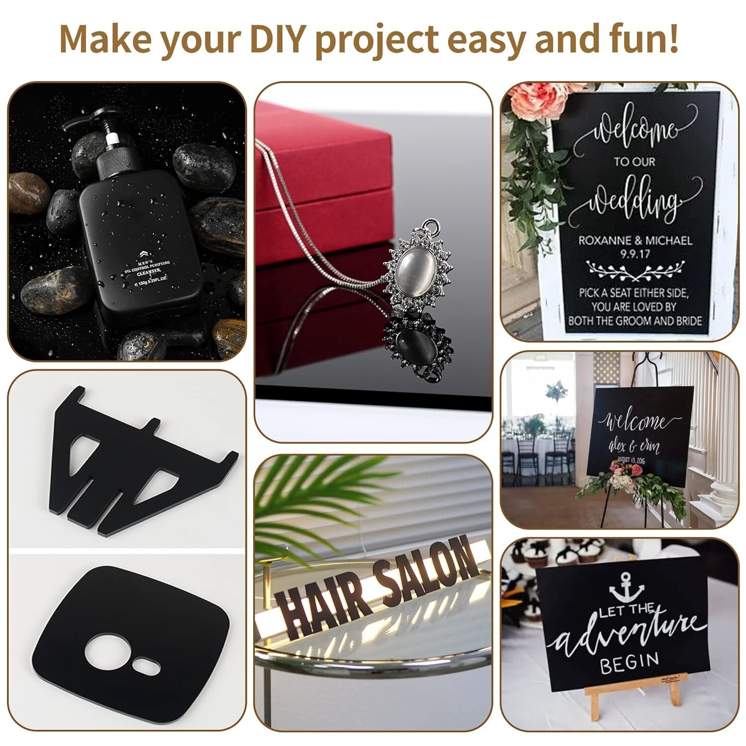 2 Pieces 24x36 Black Acrylic Sheets - Perfect for DIY Crafts & Photography