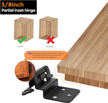 Load image into Gallery viewer, Heavy-Duty 60 Pairs Matte Black Self-Closing Hinges - Easy Install for Cabinets