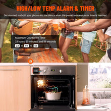 Load image into Gallery viewer, Rechargeable Wireless Meat Thermometer with Colored Probes and LCD Display