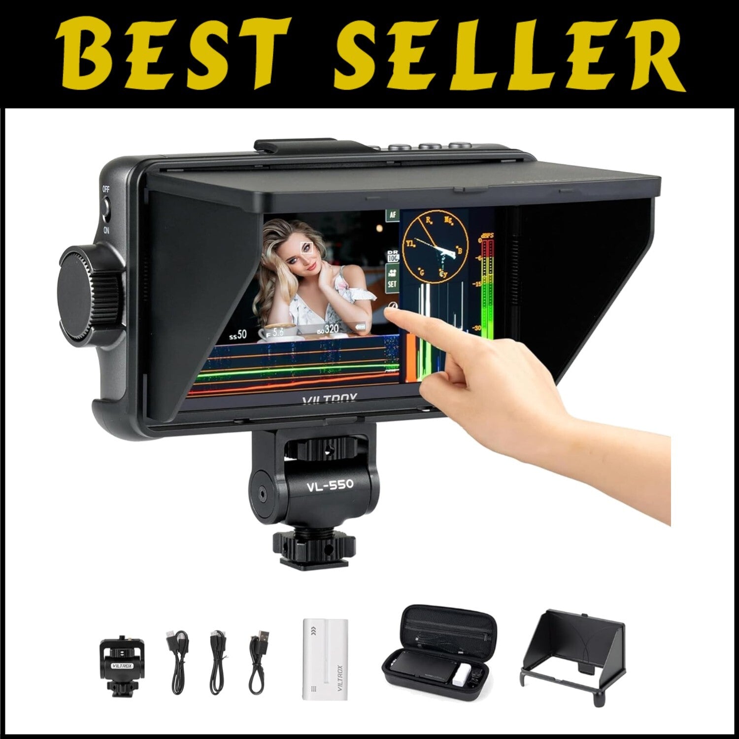 Compact 5.5-Inch 4K Monitor with 1200 Nits & Custom LUT Loading for Video Shoots