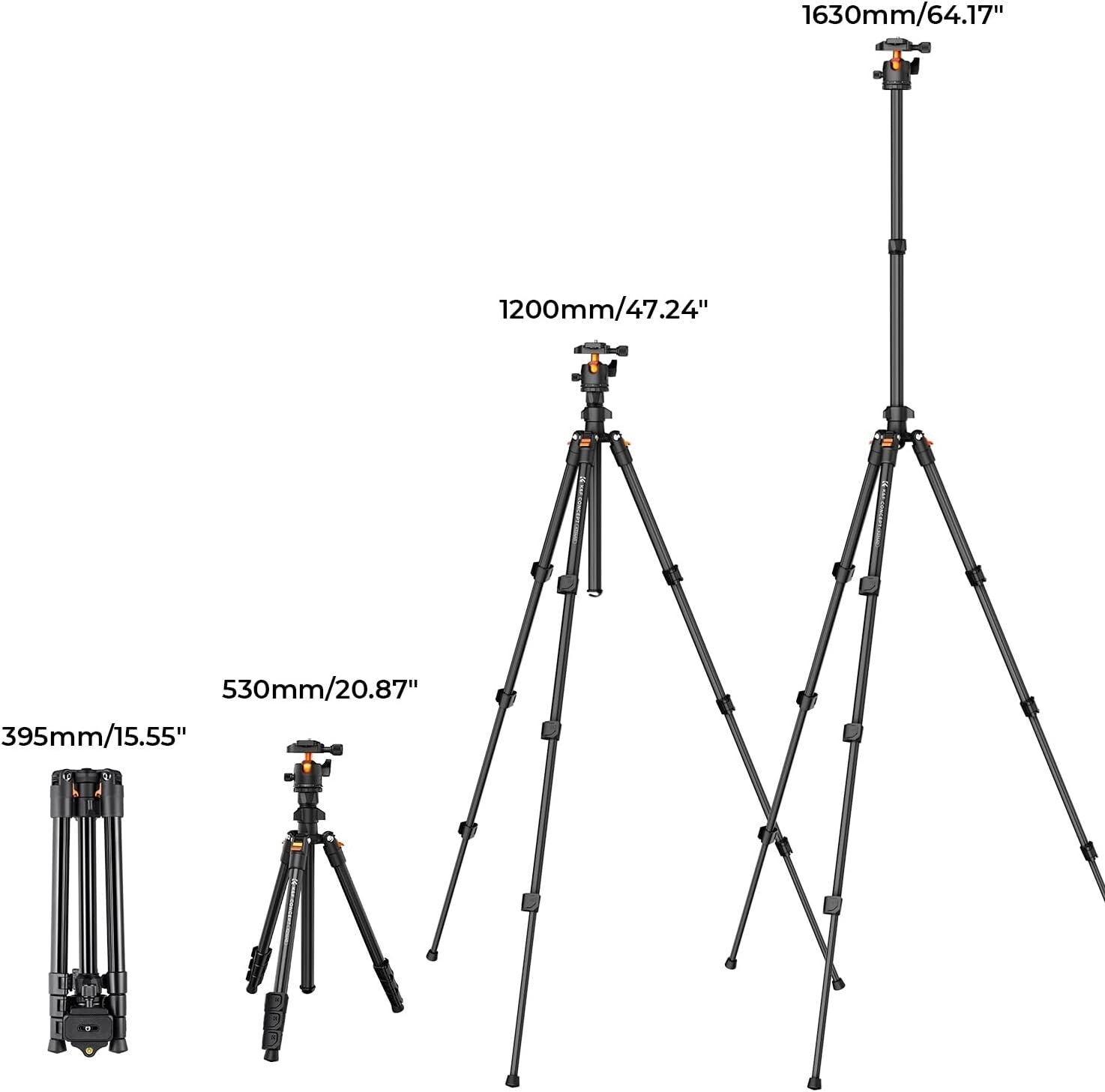Effortless Outdoor Shooting with 64 Inch Lightweight Tripod & Smartphone Clip