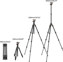 Load image into Gallery viewer, Effortless Outdoor Shooting with 64 Inch Lightweight Tripod &amp; Smartphone Clip