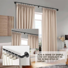Load image into Gallery viewer, 240-Inch Heavy Duty Black Curtain Rods - Room Darkening &amp; Stylish Design