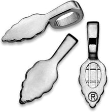 Load image into Gallery viewer, 50 Large Silver Plated Glue-On Bails with Oak Leaf Design for Jewelry Crafting